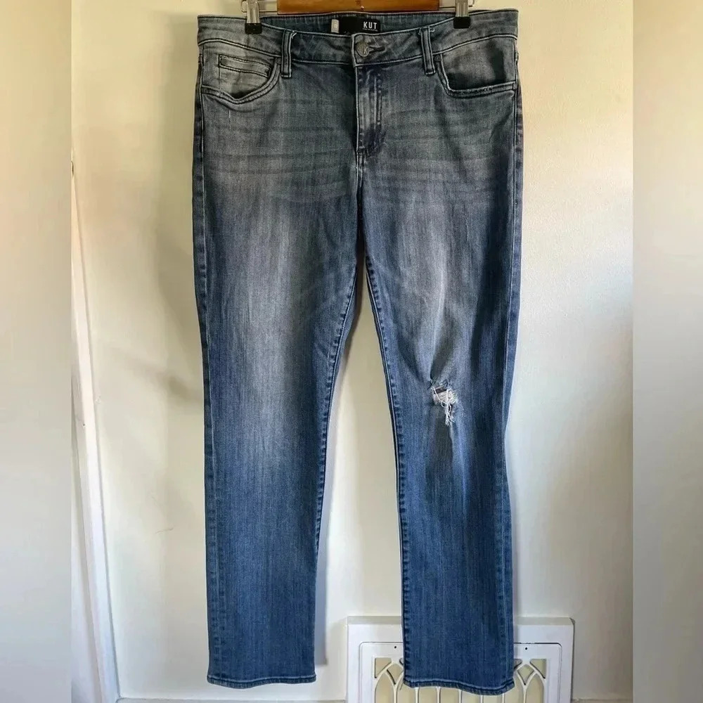 KUT from the Kloth High Rise Boyfriend Jean, Size 12